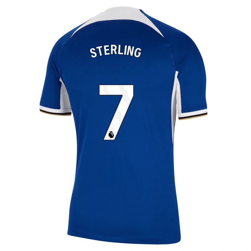 Uomo Maglia Raheem Sterling #7 Blu Kit Gara Home 2023/24 Maglietta
