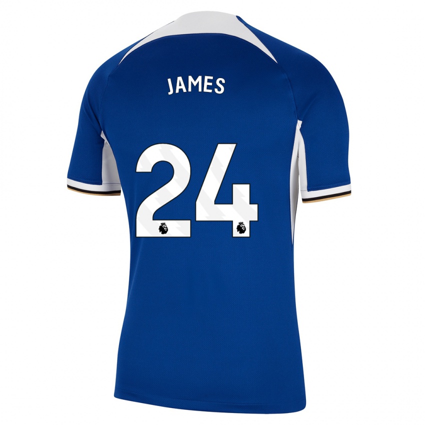 Uomo Maglia Reece James #24 Blu Kit Gara Home 2023/24 Maglietta