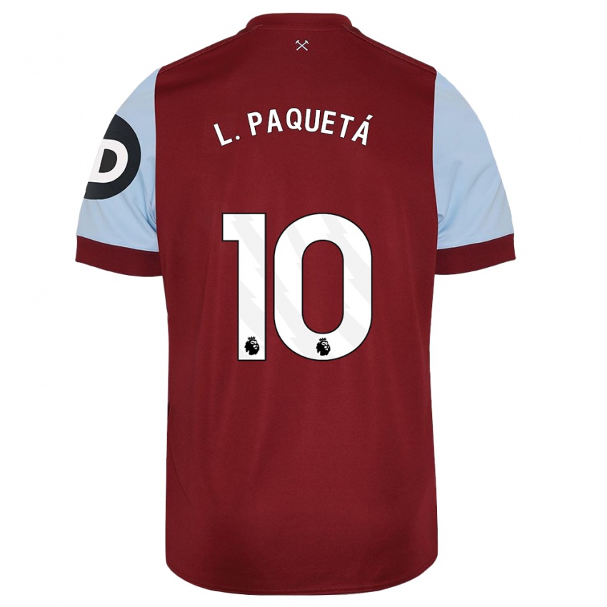 Uomo Maglia Lucas Paqueta #10 Marrone Kit Gara Home 2023/24 Maglietta