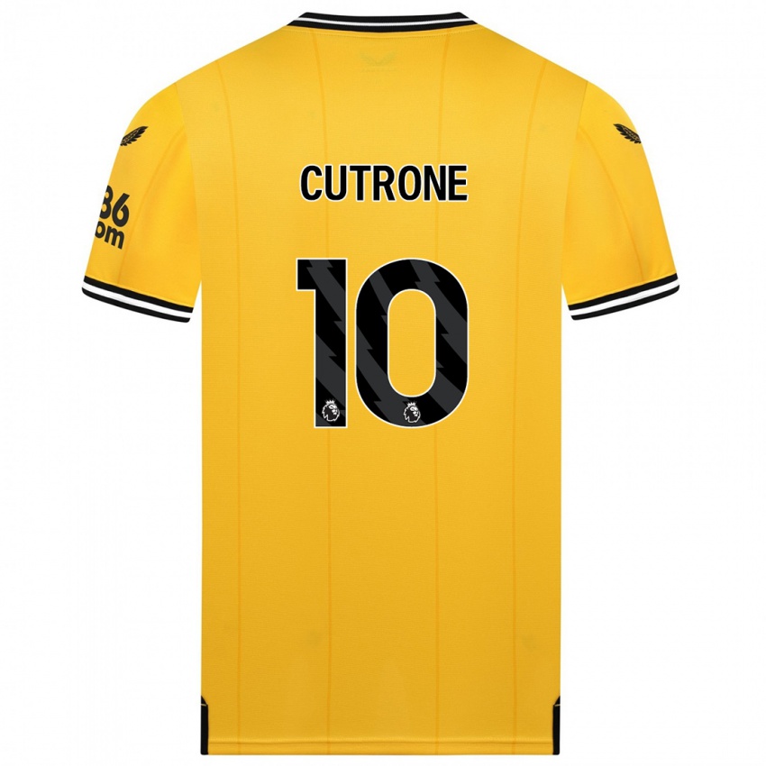 Uomo Maglia Patrick Cutrone #10 Giallo Kit Gara Home 2023/24 Maglietta