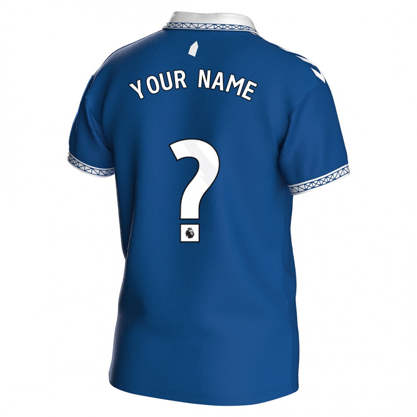 Uomo Maglia Il Tuo Nome #0 Blu Reale Kit Gara Home 2023/24 Maglietta