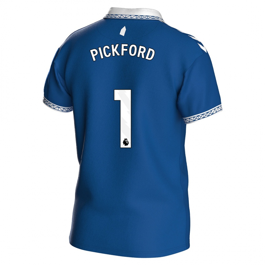 Uomo Maglia Pickford #1 Blu Reale Kit Gara Home 2023/24 Maglietta