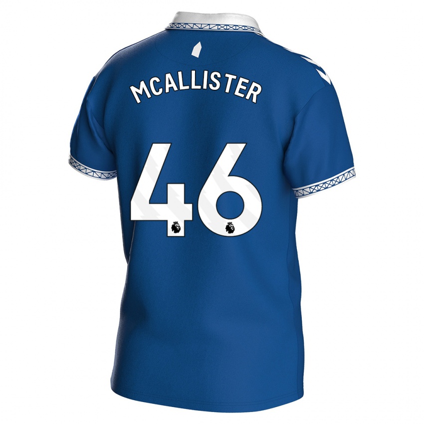 Uomo Maglia Sean Mcallister #46 Blu Reale Kit Gara Home 2023/24 Maglietta