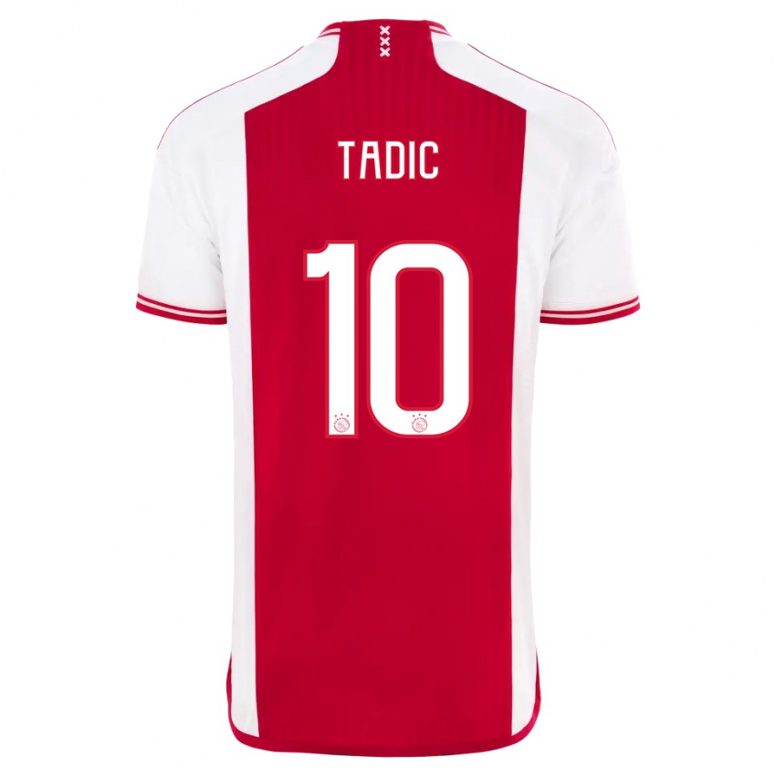 Uomo Maglia Dusan Tadic #10 Rosso Bianco Kit Gara Home 2023/24 Maglietta