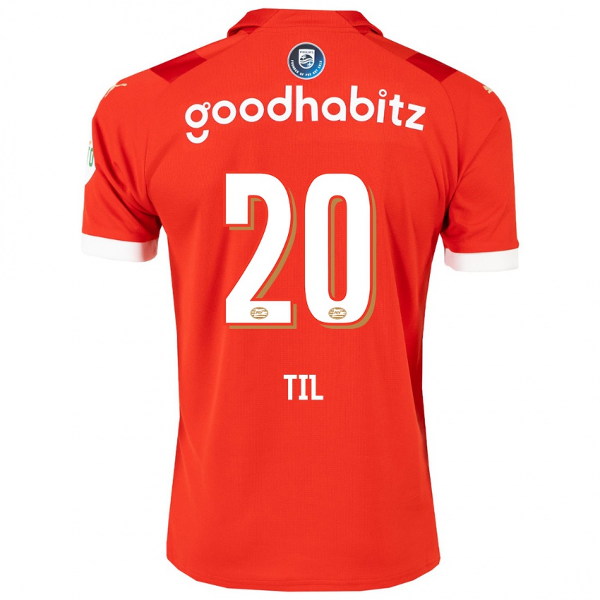 Uomo Maglia Guus Til #20 Rosso Kit Gara Home 2023/24 Maglietta