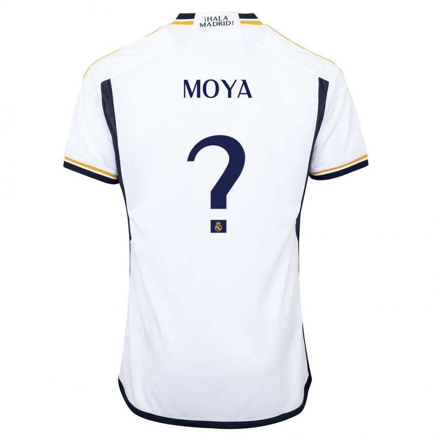 Uomo Maglia Alejandro Moya #0 Bianco Kit Gara Home 2023/24 Maglietta