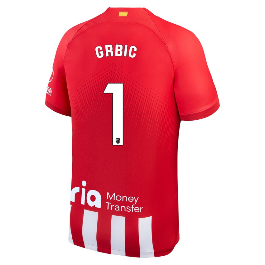 Uomo Maglia Ivo Grbic #1 Rosso Bianco Kit Gara Home 2023/24 Maglietta