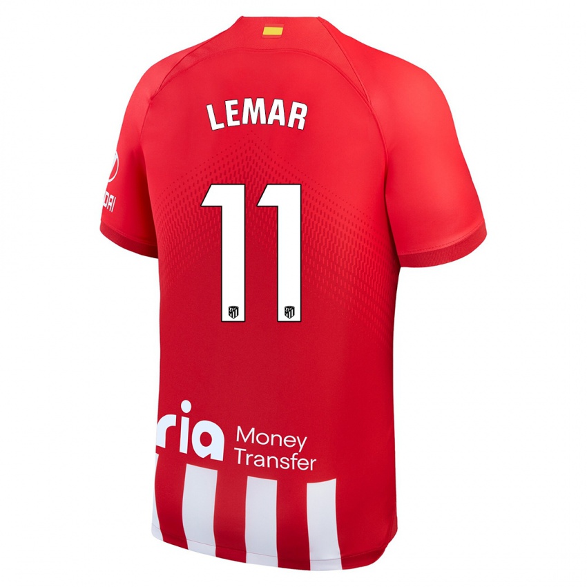 Uomo Maglia Thomas Lemar #11 Rosso Bianco Kit Gara Home 2023/24 Maglietta