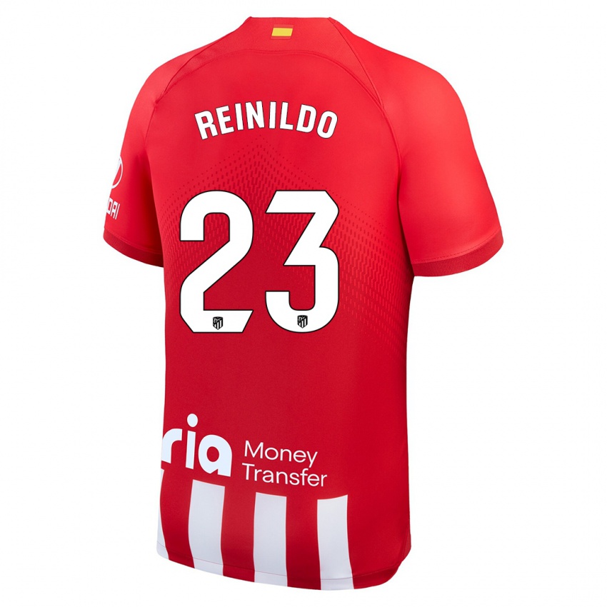 Uomo Maglia Reinildo Mandava #23 Rosso Bianco Kit Gara Home 2023/24 Maglietta