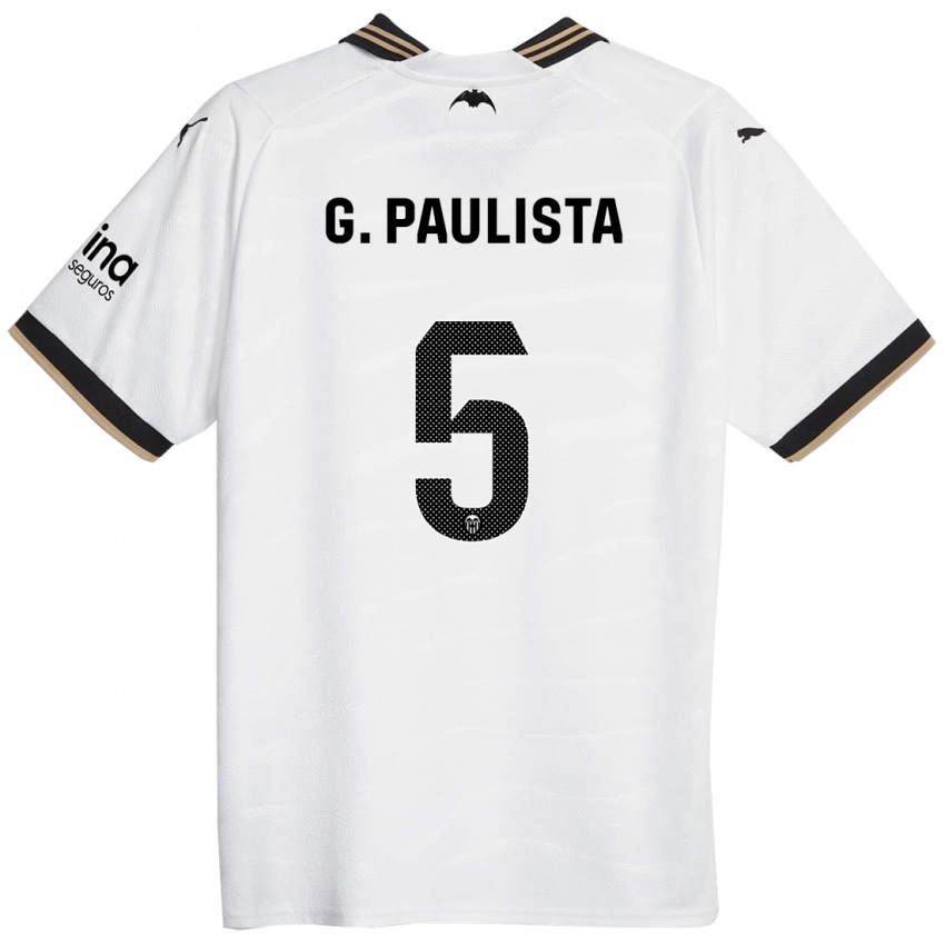 Uomo Maglia Gabriel Paulista #5 Bianco Kit Gara Home 2023/24 Maglietta