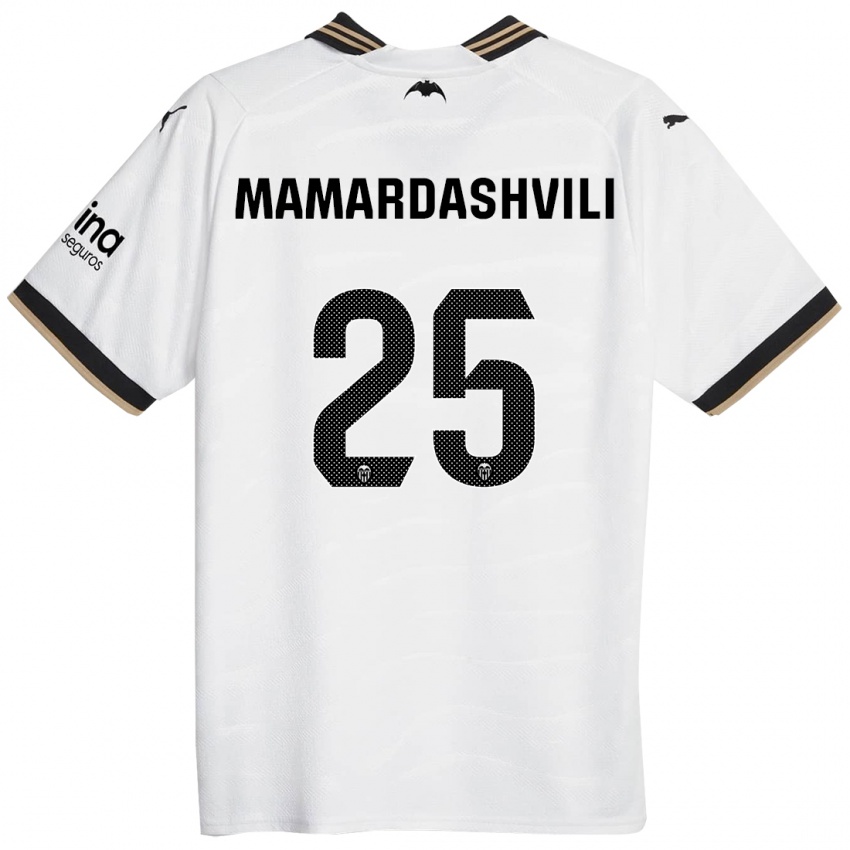 Uomo Maglia Giorgi Mamardashvili #25 Bianco Kit Gara Home 2023/24 Maglietta