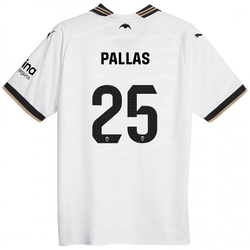 Uomo Maglia Nerea Pallas #25 Bianco Kit Gara Home 2023/24 Maglietta