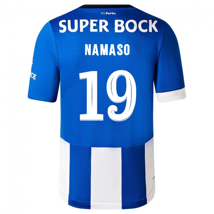 Uomo Maglia Danny Namaso #19 Blu Bianco Kit Gara Home 2023/24 Maglietta