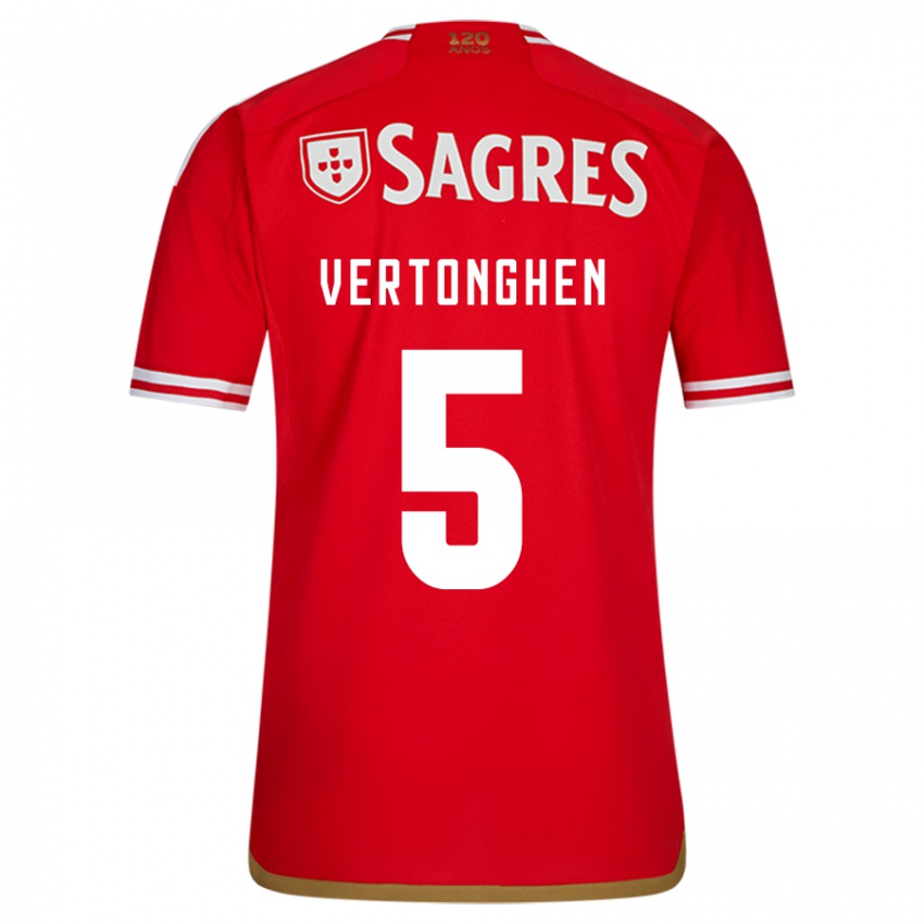 Uomo Maglia Jan Vertonghen #5 Rosso Kit Gara Home 2023/24 Maglietta