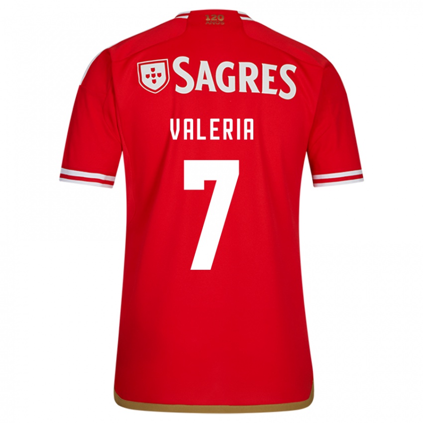 Uomo Maglia Valeria #7 Rosso Kit Gara Home 2023/24 Maglietta