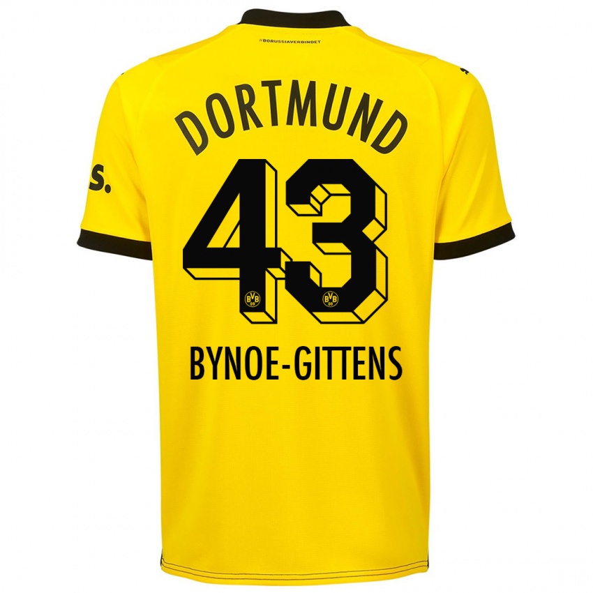 Uomo Maglia Jamie Bynoe-Gittens #43 Giallo Kit Gara Home 2023/24 Maglietta