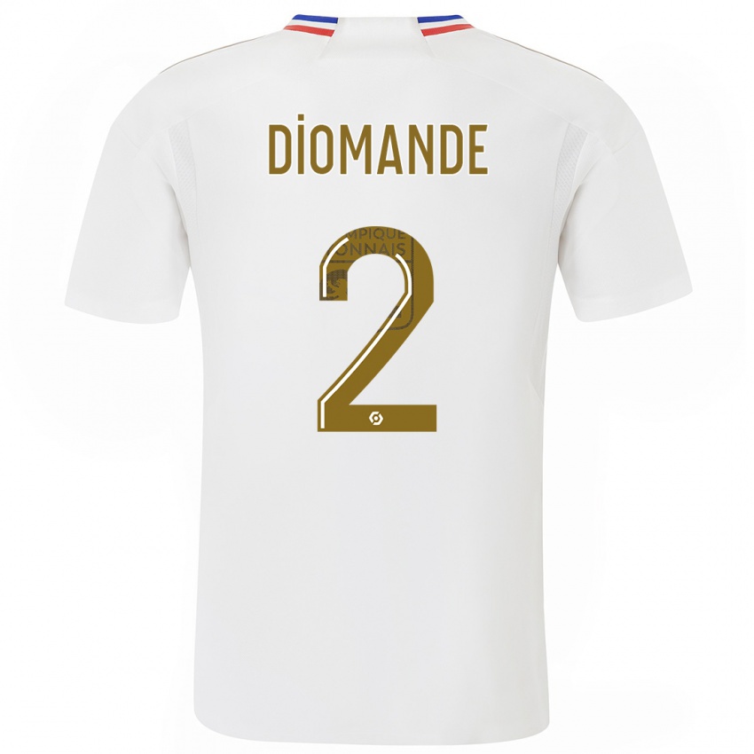 Uomo Maglia Sinaly Diomande #2 Bianco Kit Gara Home 2023/24 Maglietta