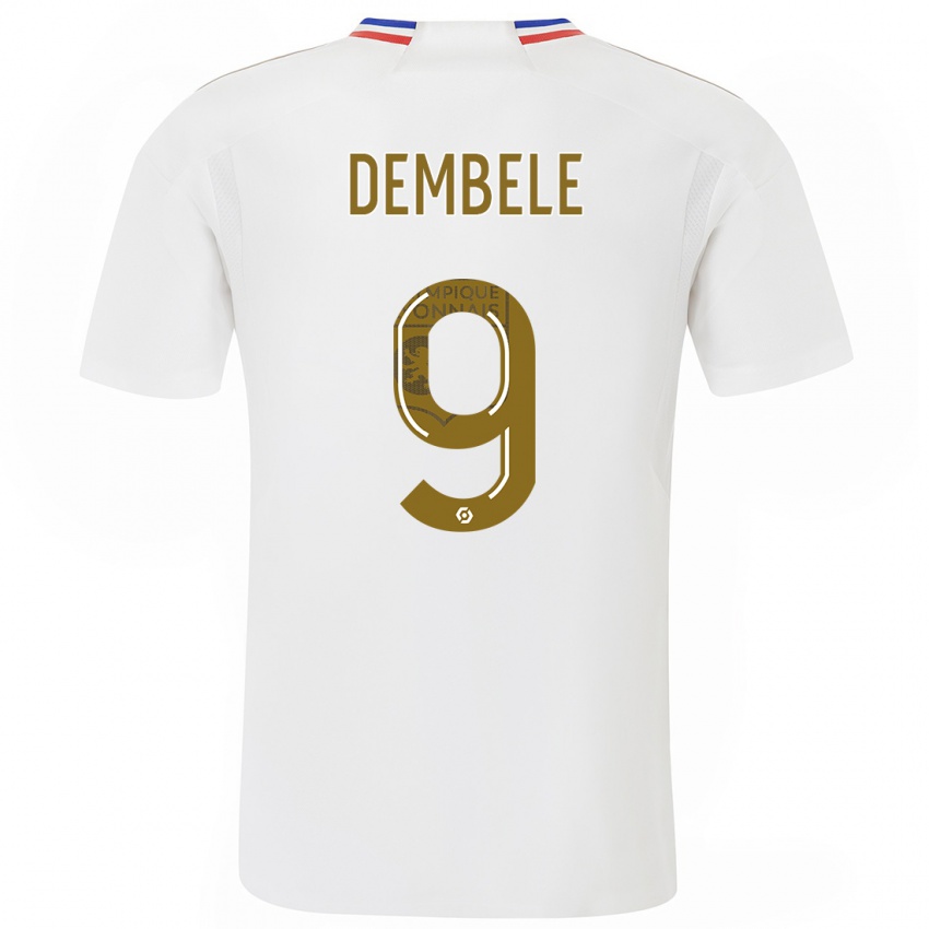 Uomo Maglia Moussa Dembele #9 Bianco Kit Gara Home 2023/24 Maglietta