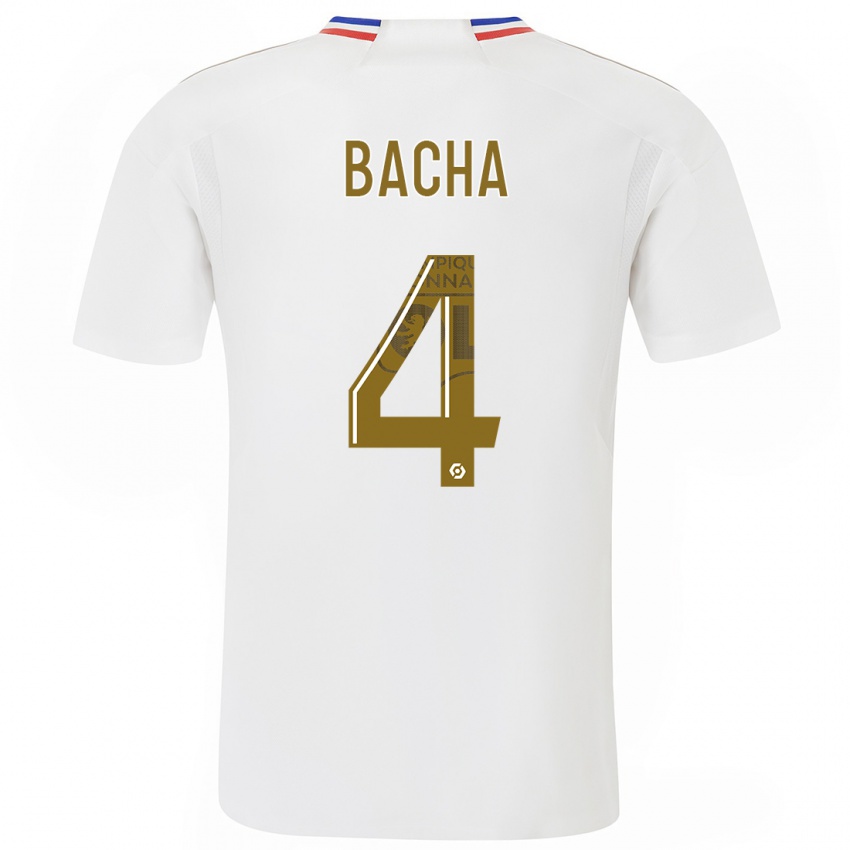 Uomo Maglia Selma Bacha #4 Bianco Kit Gara Home 2023/24 Maglietta