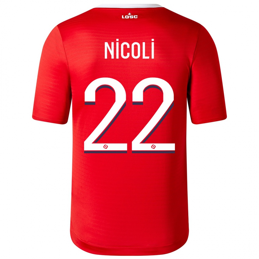 Uomo Maglia Morgane Nicoli #22 Rosso Kit Gara Home 2023/24 Maglietta