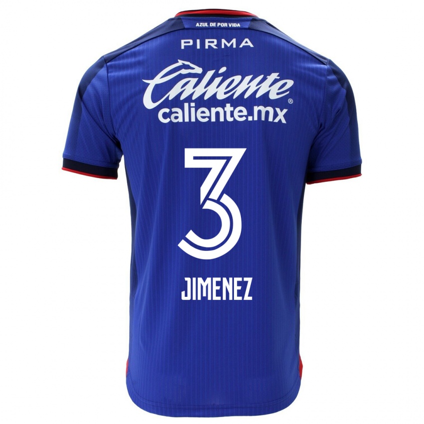 Uomo Maglia Jaiber Jimenez #3 Blu Kit Gara Home 2023/24 Maglietta