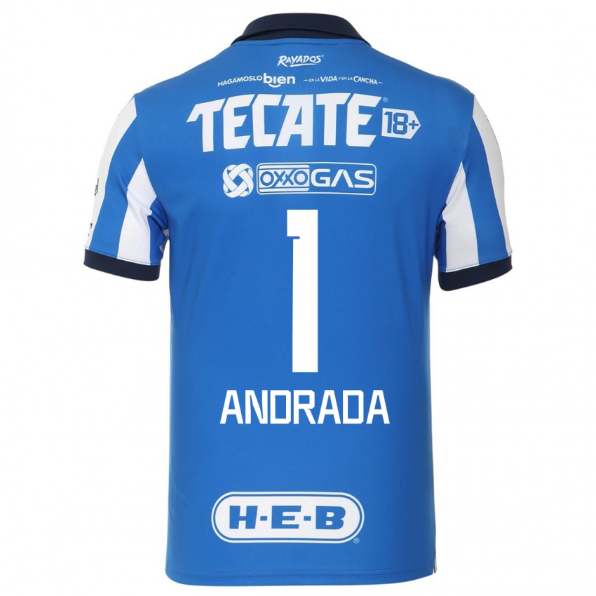 Uomo Maglia Esteban Andrada #1 Blu Bianco Kit Gara Home 2023/24 Maglietta