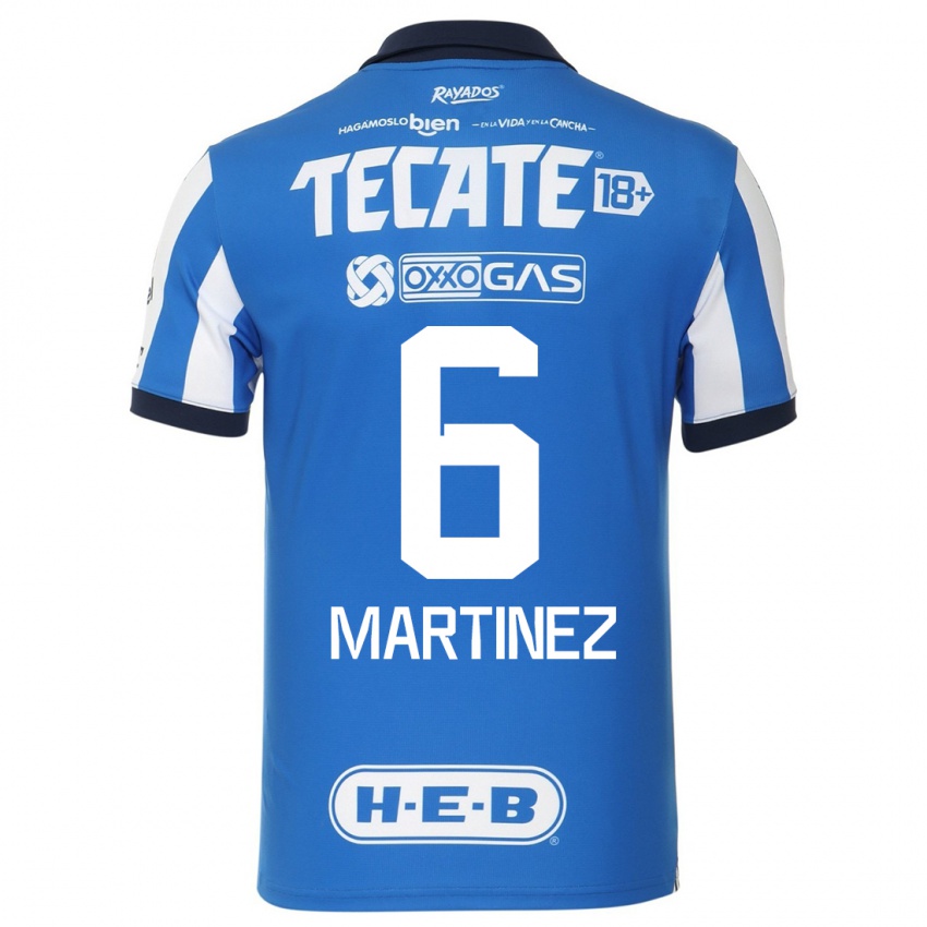 Uomo Maglia Alejandra Martinez #6 Blu Bianco Kit Gara Home 2023/24 Maglietta