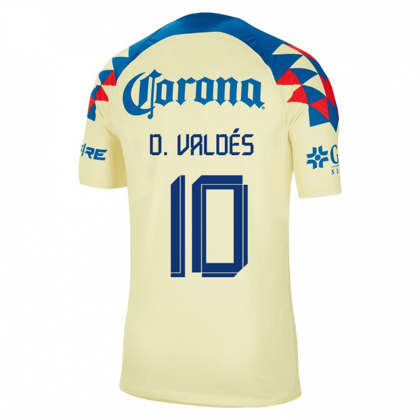 Uomo Maglia Diego Valdes #10 Giallo Kit Gara Home 2023/24 Maglietta