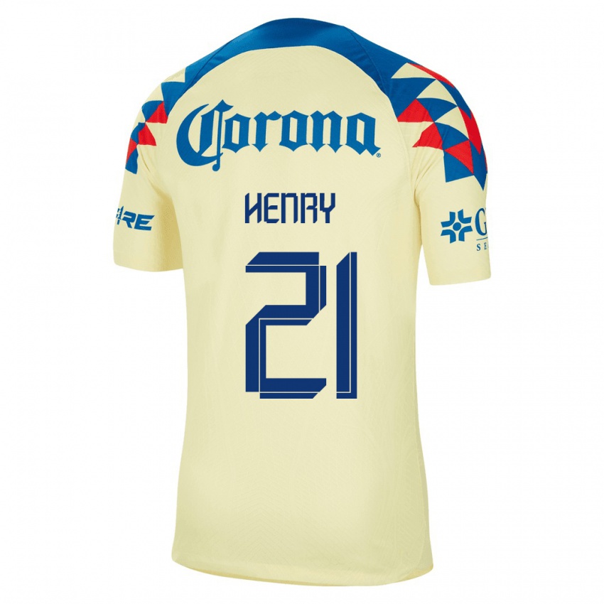 Uomo Maglia Henry Martin #21 Giallo Kit Gara Home 2023/24 Maglietta