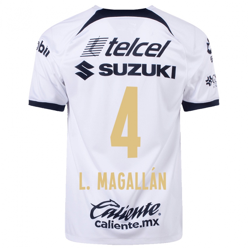 Uomo Maglia Lisandro Magallan #4 Bianco Kit Gara Home 2023/24 Maglietta