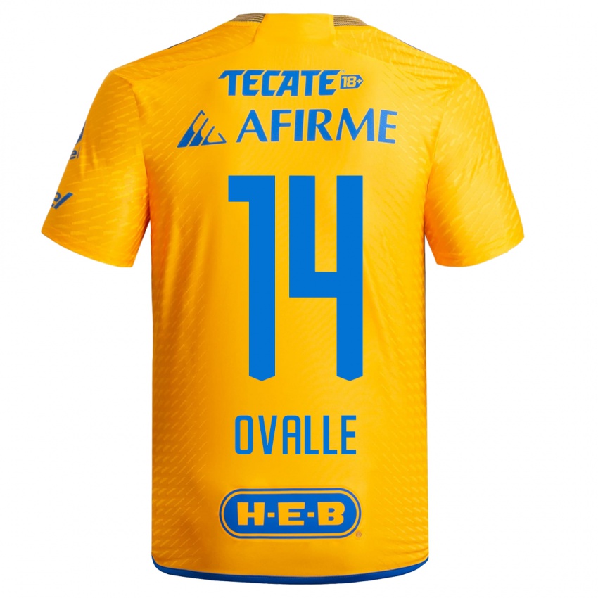 Uomo Maglia Lizbeth Ovalle #14 Giallo Kit Gara Home 2023/24 Maglietta