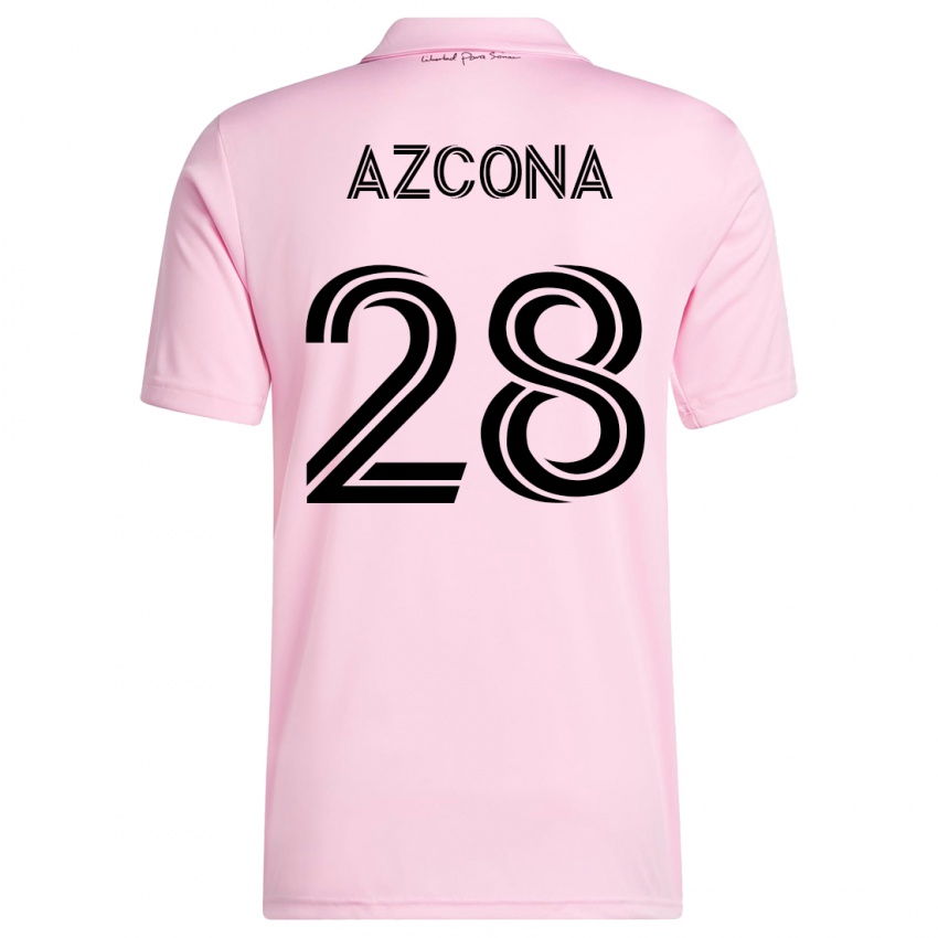 Uomo Maglia Edison Azcona #28 Rosa Kit Gara Home 2023/24 Maglietta