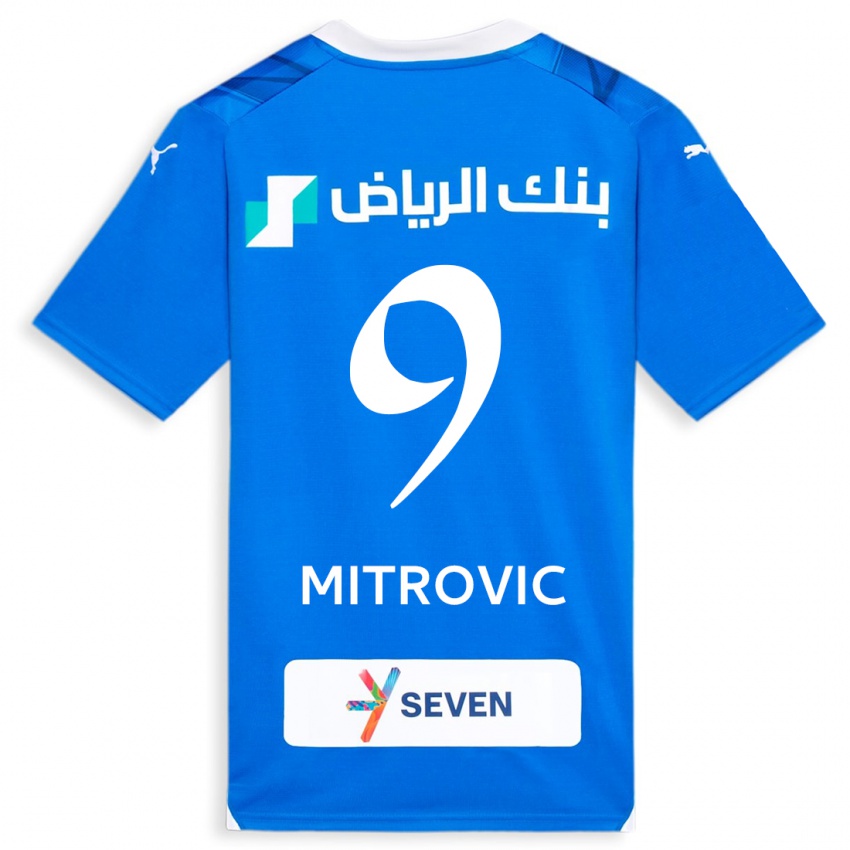 Uomo Maglia Aleksandar Mitrovic #9 Blu Kit Gara Home 2023/24 Maglietta