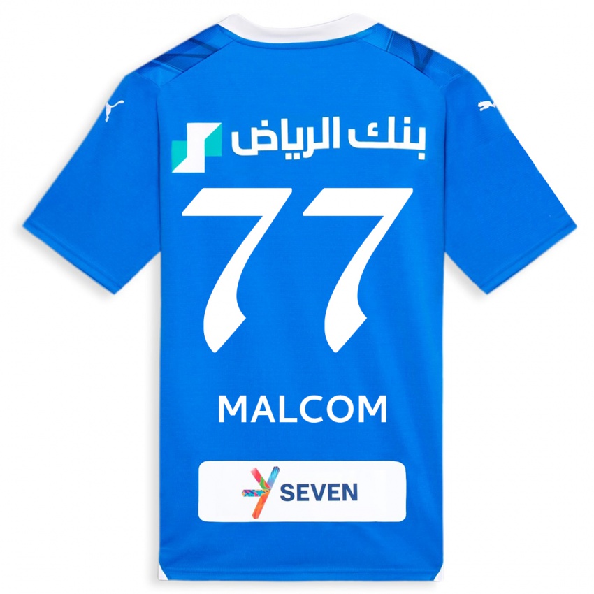 Uomo Maglia Malcom #77 Blu Kit Gara Home 2023/24 Maglietta