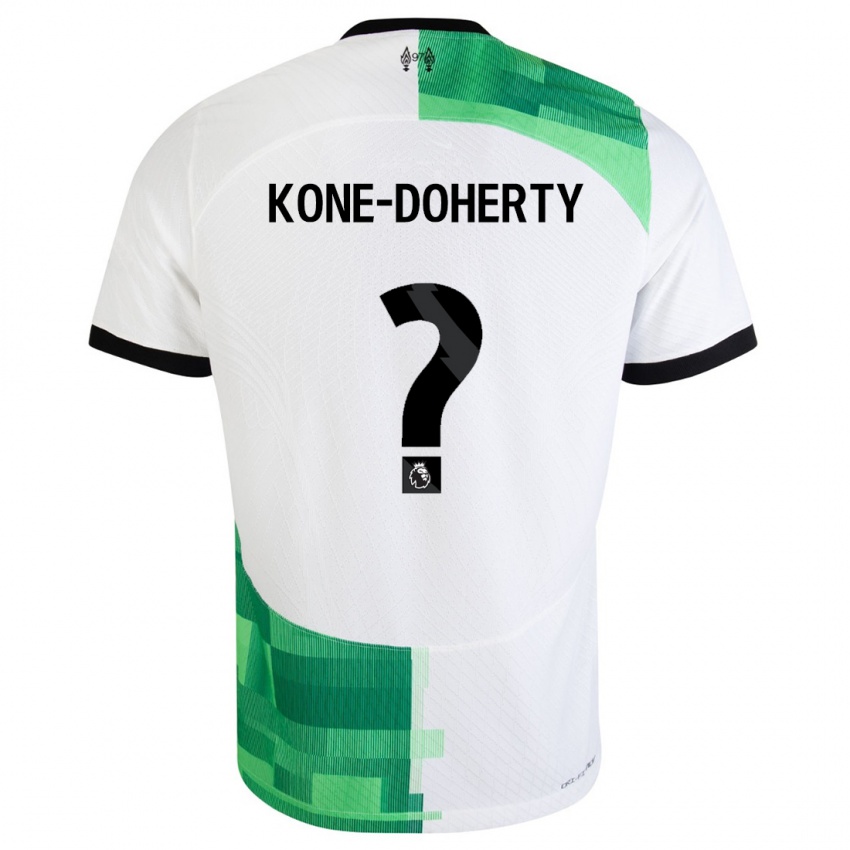 Uomo Maglia Trent Kone-Doherty #0 Bianco Verde Kit Gara Away 2023/24 Maglietta