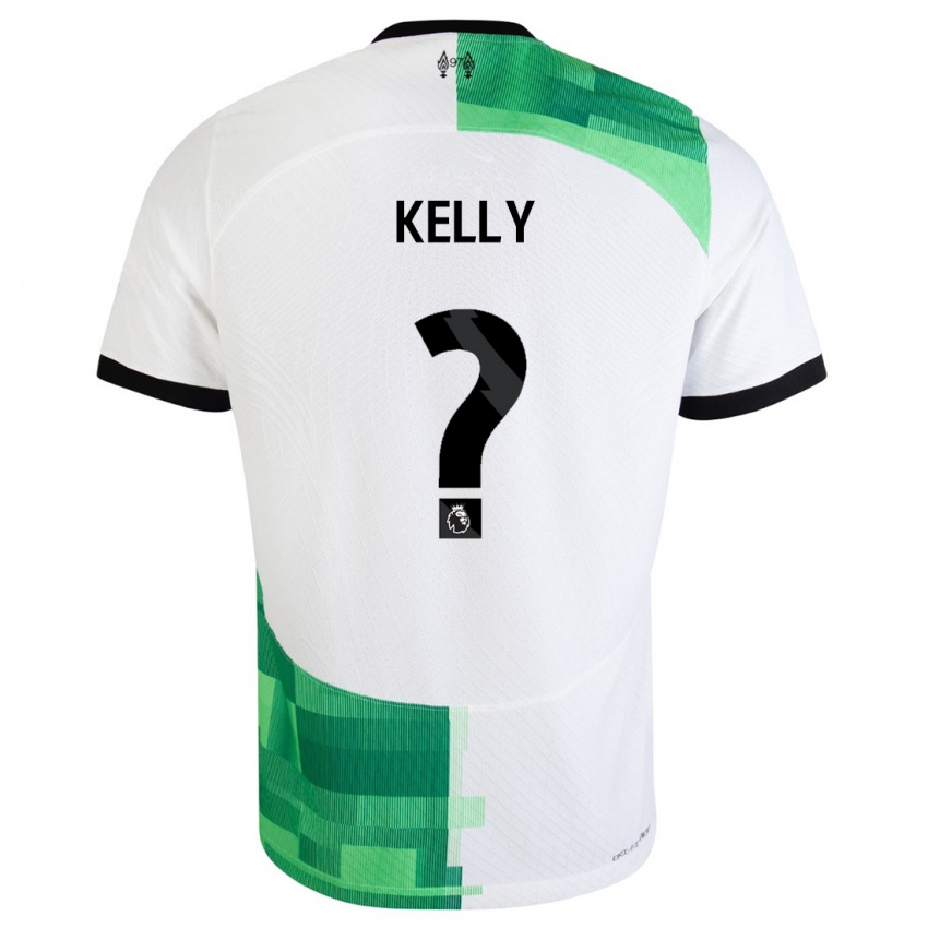 Uomo Maglia Kyle Kelly #0 Bianco Verde Kit Gara Away 2023/24 Maglietta