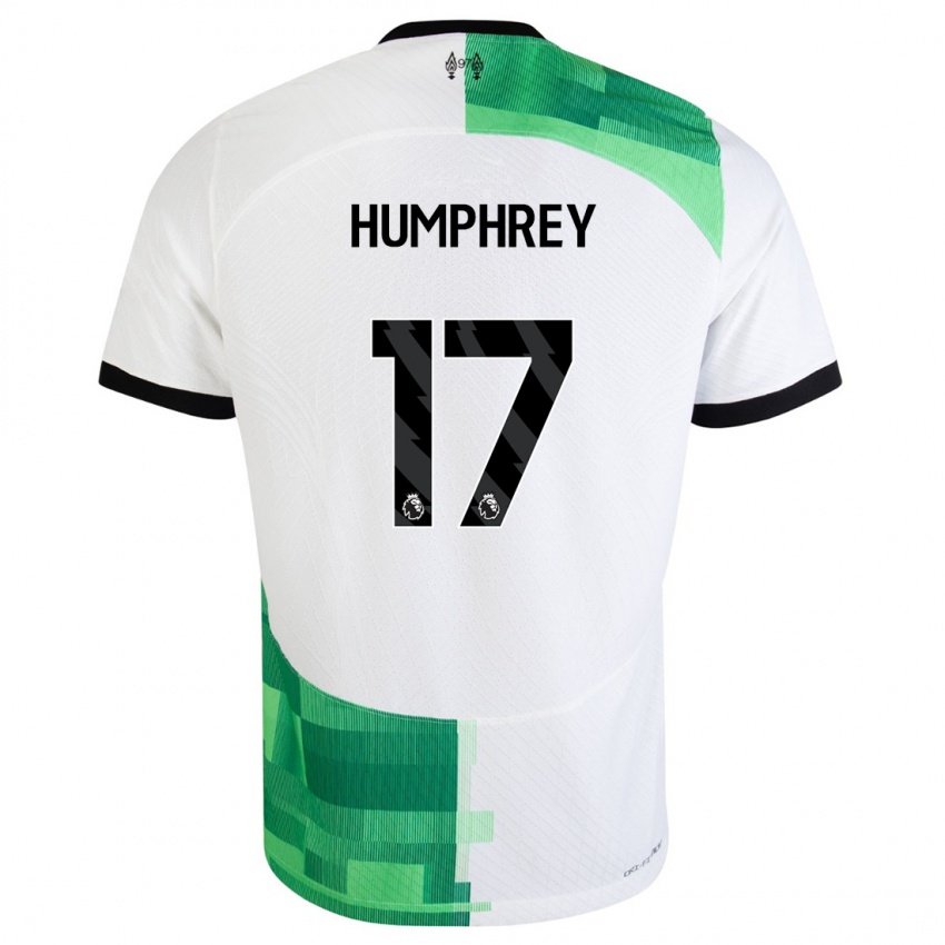 Uomo Maglia Carla Humphrey #17 Bianco Verde Kit Gara Away 2023/24 Maglietta