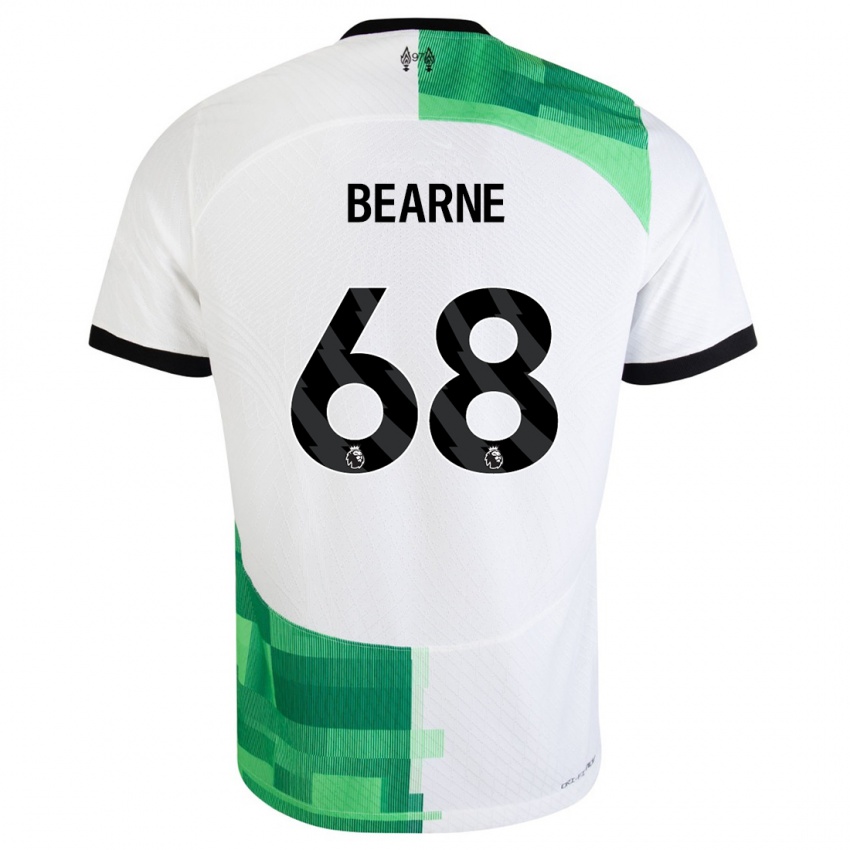 Uomo Maglia Jack Bearne #68 Bianco Verde Kit Gara Away 2023/24 Maglietta