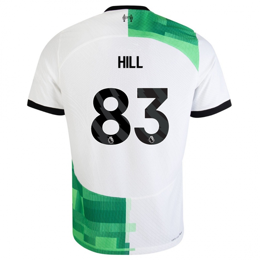 Uomo Maglia Thomas Hill #83 Bianco Verde Kit Gara Away 2023/24 Maglietta