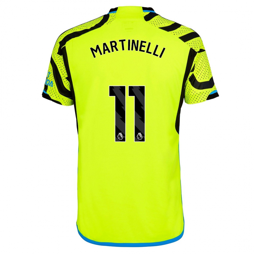 Uomo Maglia Gabriel Martinelli #11 Giallo Kit Gara Away 2023/24 Maglietta