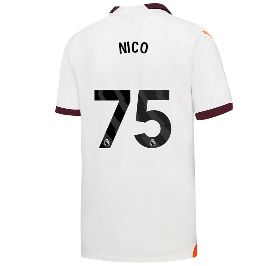 Uomo Maglia Nico O'reilly #75 Bianco Kit Gara Away 2023/24 Maglietta