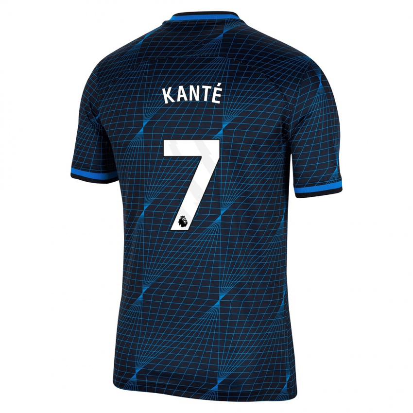 Uomo Maglia N'golo Kante #7 Blu Scuro Kit Gara Away 2023/24 Maglietta