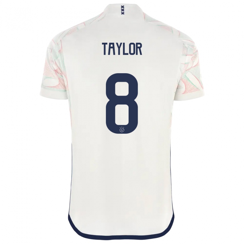 Uomo Maglia Kenneth Taylor #8 Bianco Kit Gara Away 2023/24 Maglietta