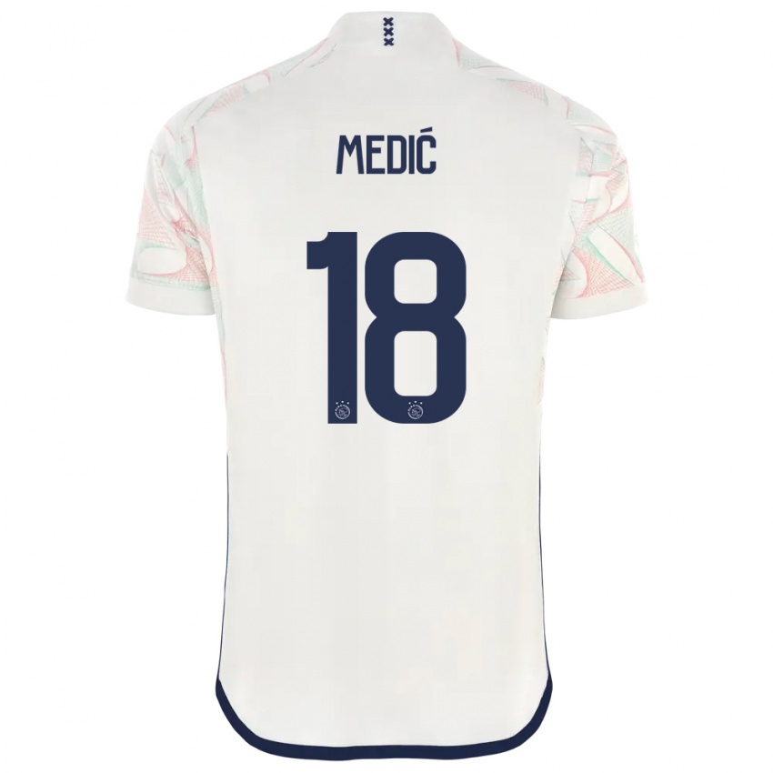 Uomo Maglia Jakov Medic #18 Bianco Kit Gara Away 2023/24 Maglietta