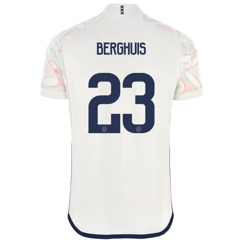 Uomo Maglia Steven Berghuis #23 Bianco Kit Gara Away 2023/24 Maglietta