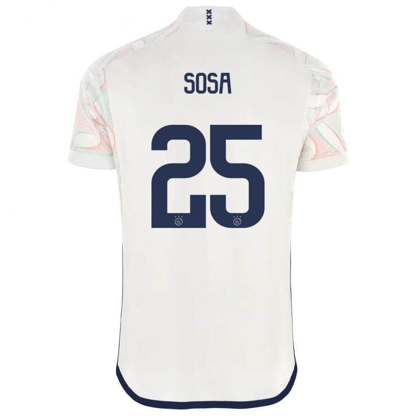 Uomo Maglia Borna Sosa #25 Bianco Kit Gara Away 2023/24 Maglietta