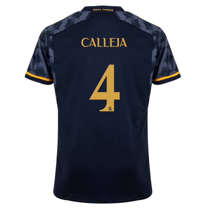 Uomo Maglia Jaime Calleja #4 Blu Scuro Kit Gara Away 2023/24 Maglietta