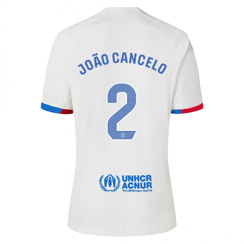 Uomo Maglia Joao Cancelo #2 Bianco Kit Gara Away 2023/24 Maglietta