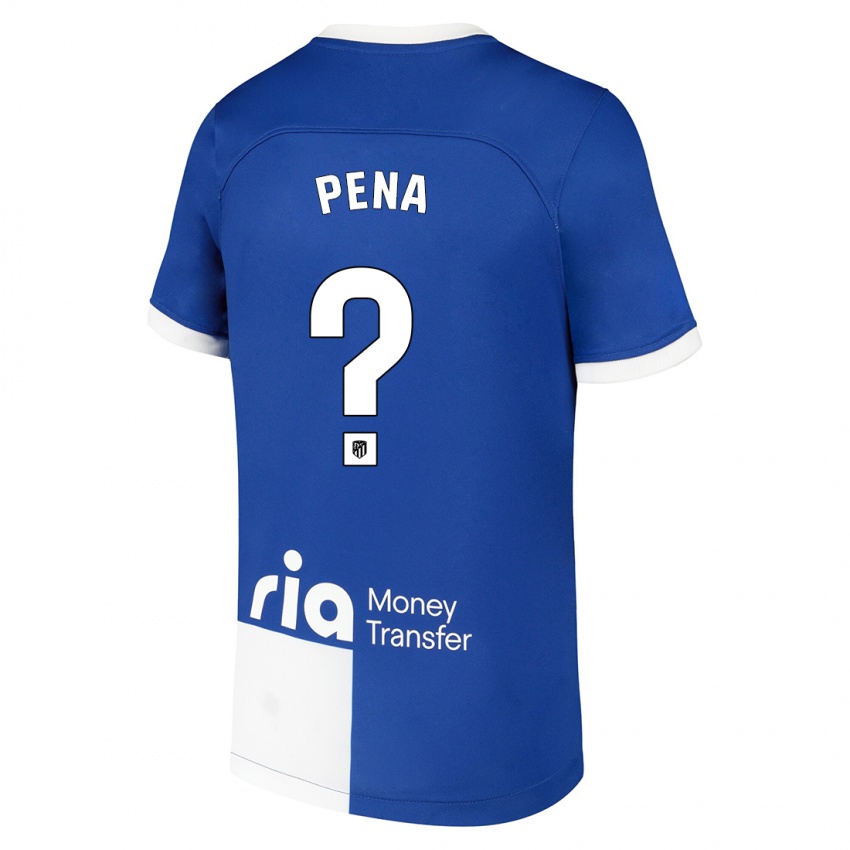 Uomo Maglia Hector Pena #0 Blu Bianco Kit Gara Away 2023/24 Maglietta