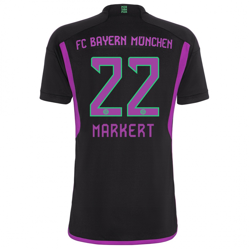 Uomo Maglia Leon Markert #22 Nero Kit Gara Away 2023/24 Maglietta